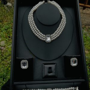 Aurora white stoned pearls 003