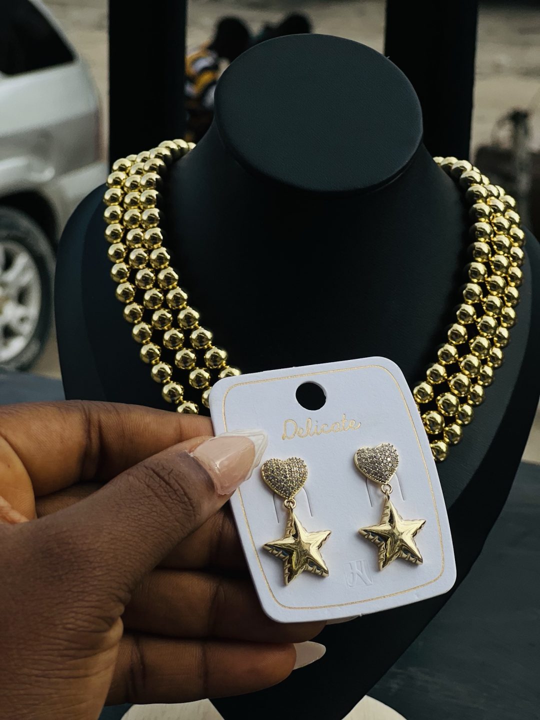 MD love star earrings - Image 2
