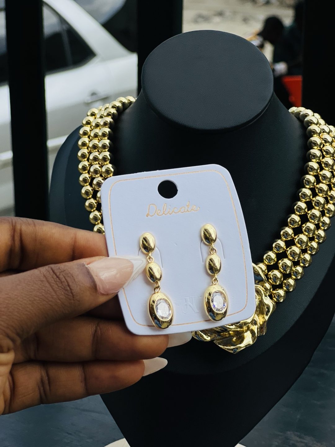 MD stoned earrings