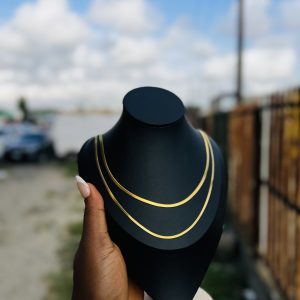 Gold Flat chain waist chain