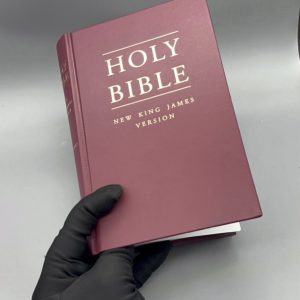 Bible picture and text engraving