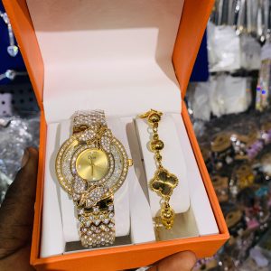 Dior gold watch combo comes  with paper box