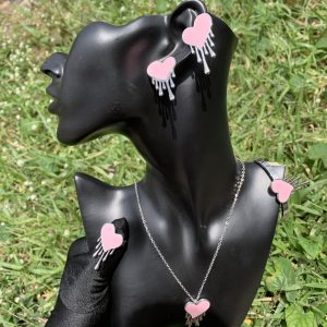 Silver/pink Steel set 001