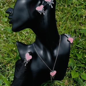 Silver/pink Steel set 001