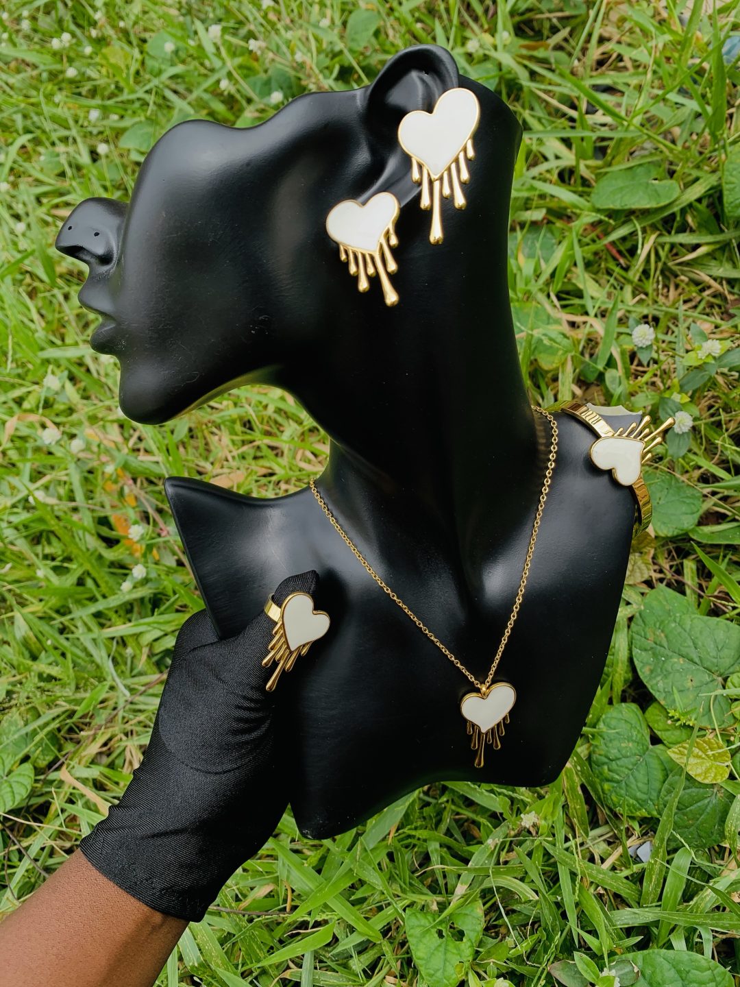 Gold/white steel set 005