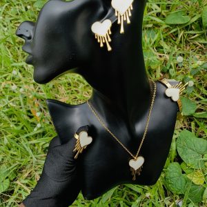 Gold/white steel set 005