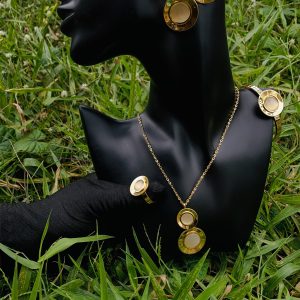 Gold/white steel set 007