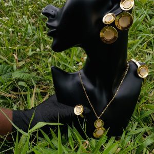 Gold/white steel set 007