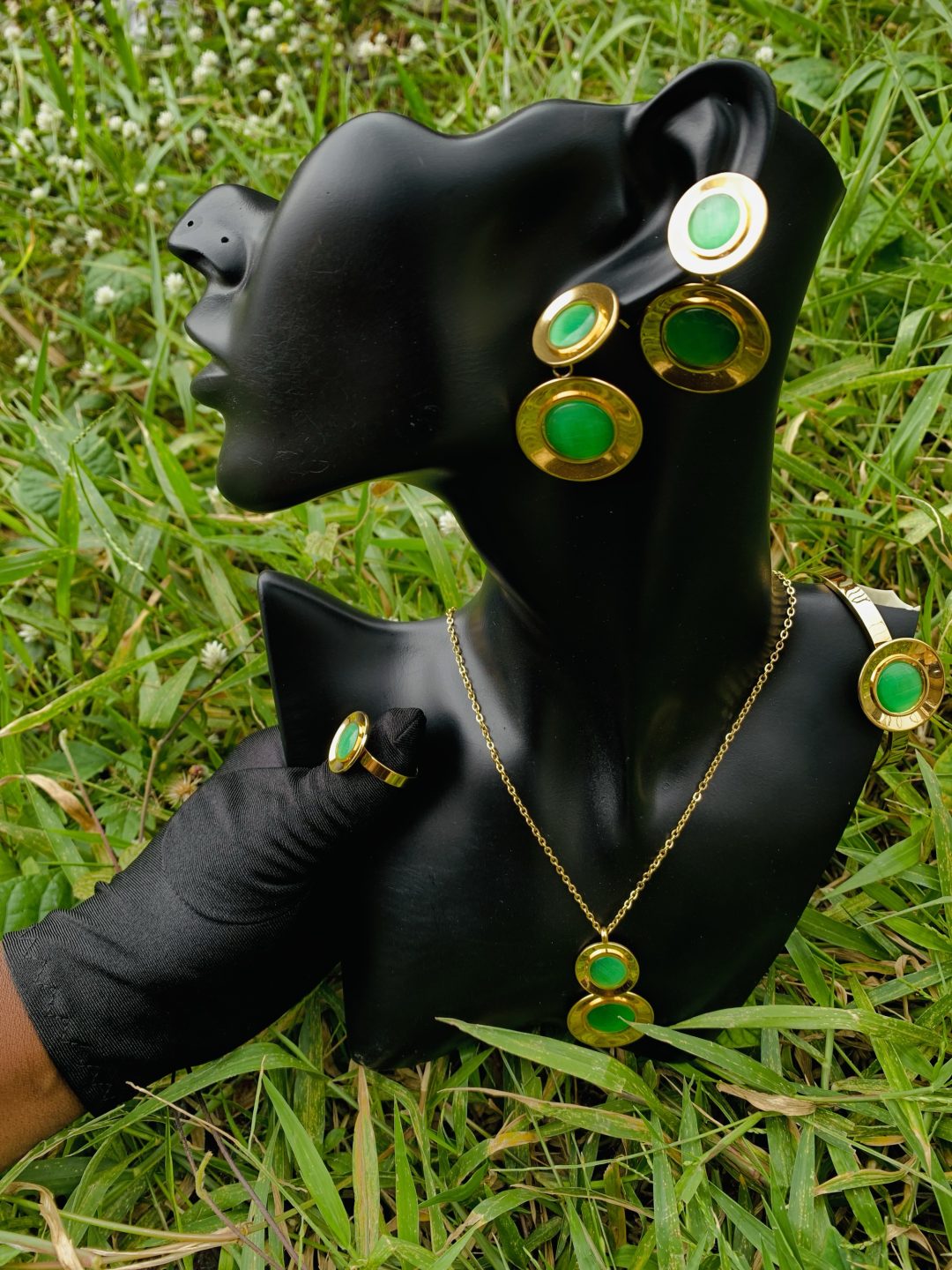 Gold/green steel set 008 - Image 3