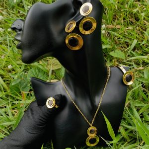 Gold/black steel set 009