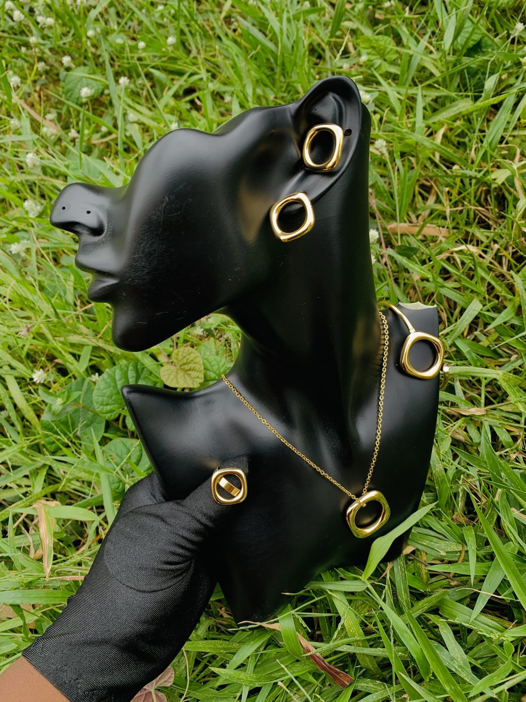 Square gold steel set 011 - Image 2