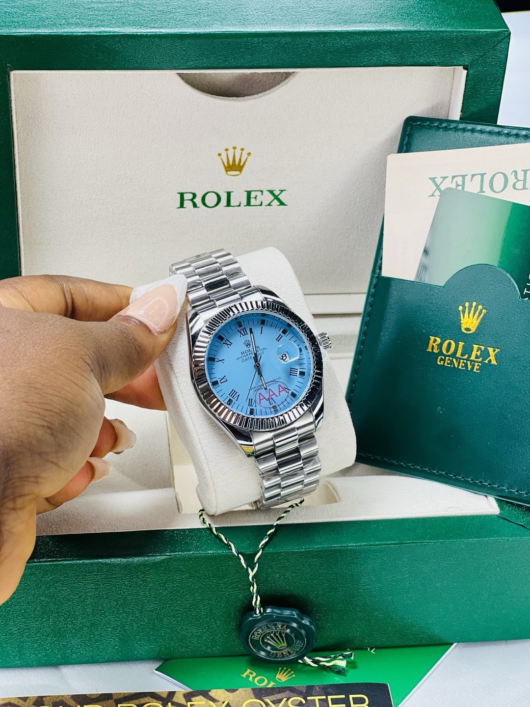 Rolex Blue oysters male watch with exact box and bag! - Image 2