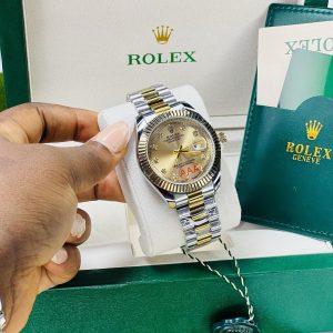 Rolex two toned oysters male watch with exact box and bag!