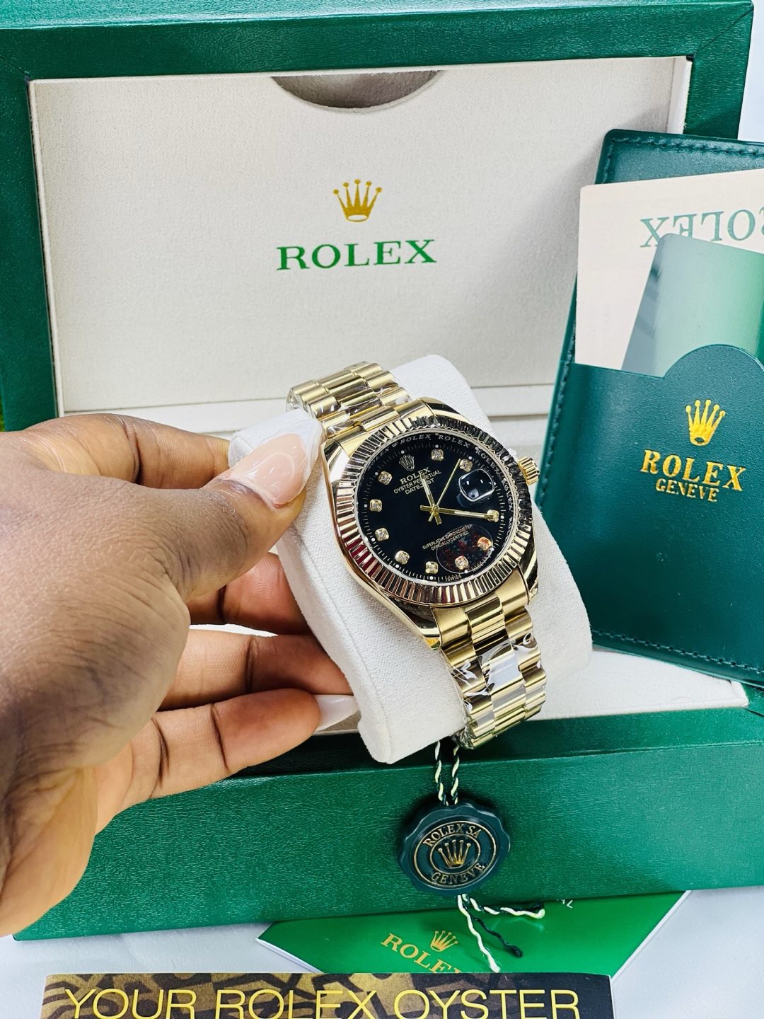 Rolex black oysters male watch with exact box and bag! - Image 3