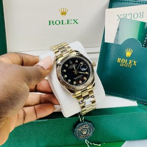 Rolex black oysters male watch with exact box and bag!