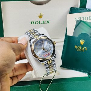 Rolex two toned oysters male watch with exact box and bag!