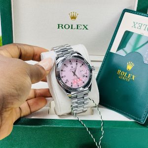 Rolex silver pink face oysters male watch with exact box and bag!