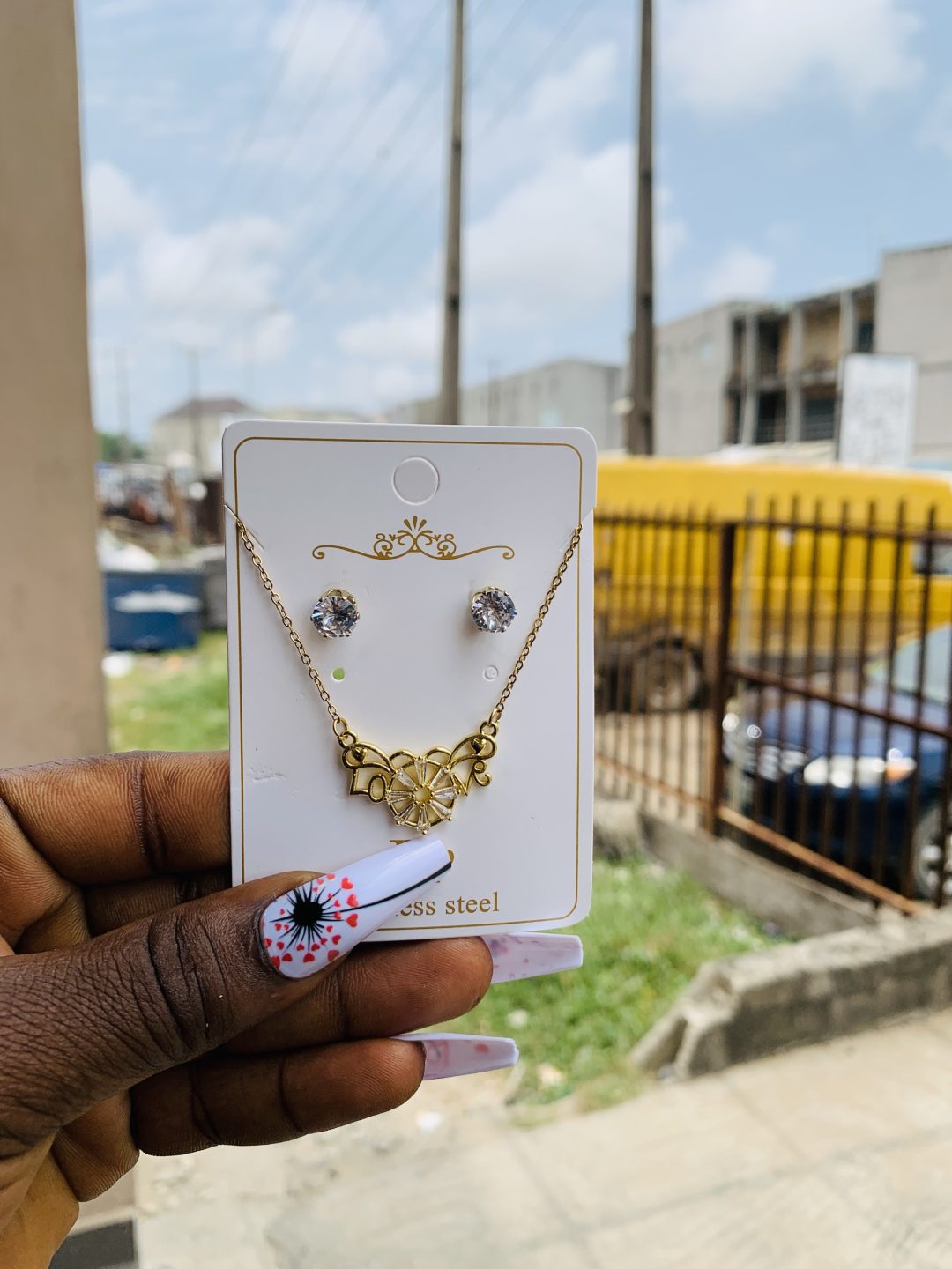 Fashion necklace and earrings 003