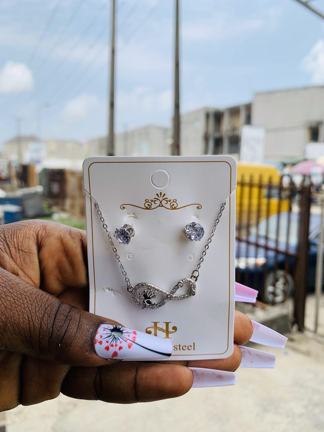 Fashion necklace and earrings 008
