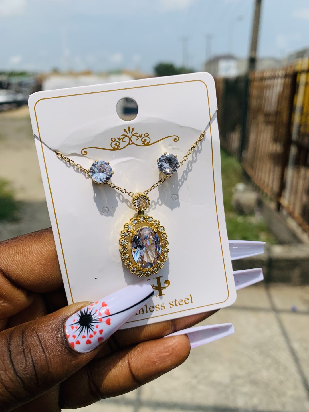 Fashion necklace and earrings 018