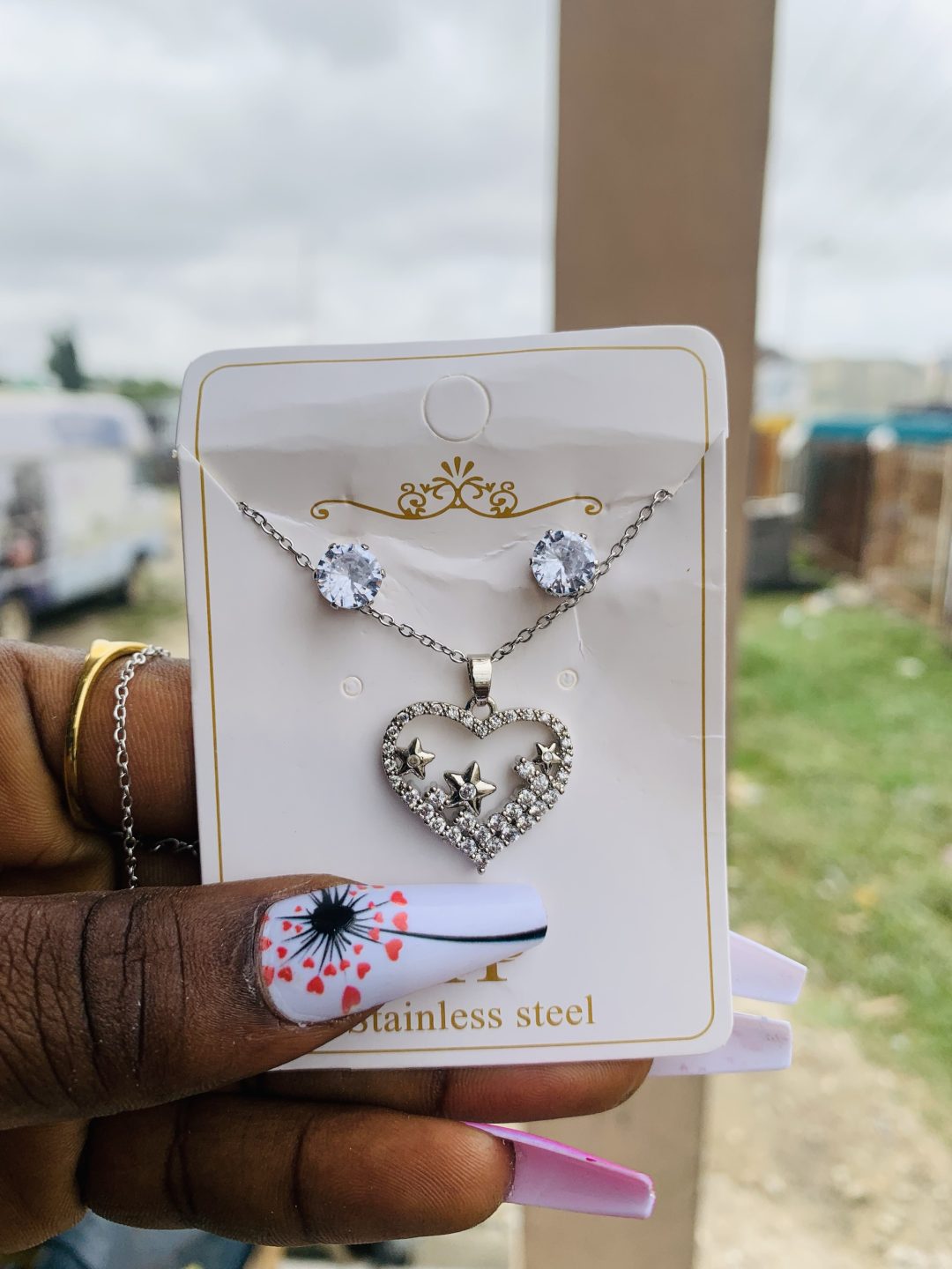 Fashion necklace and earrings 022