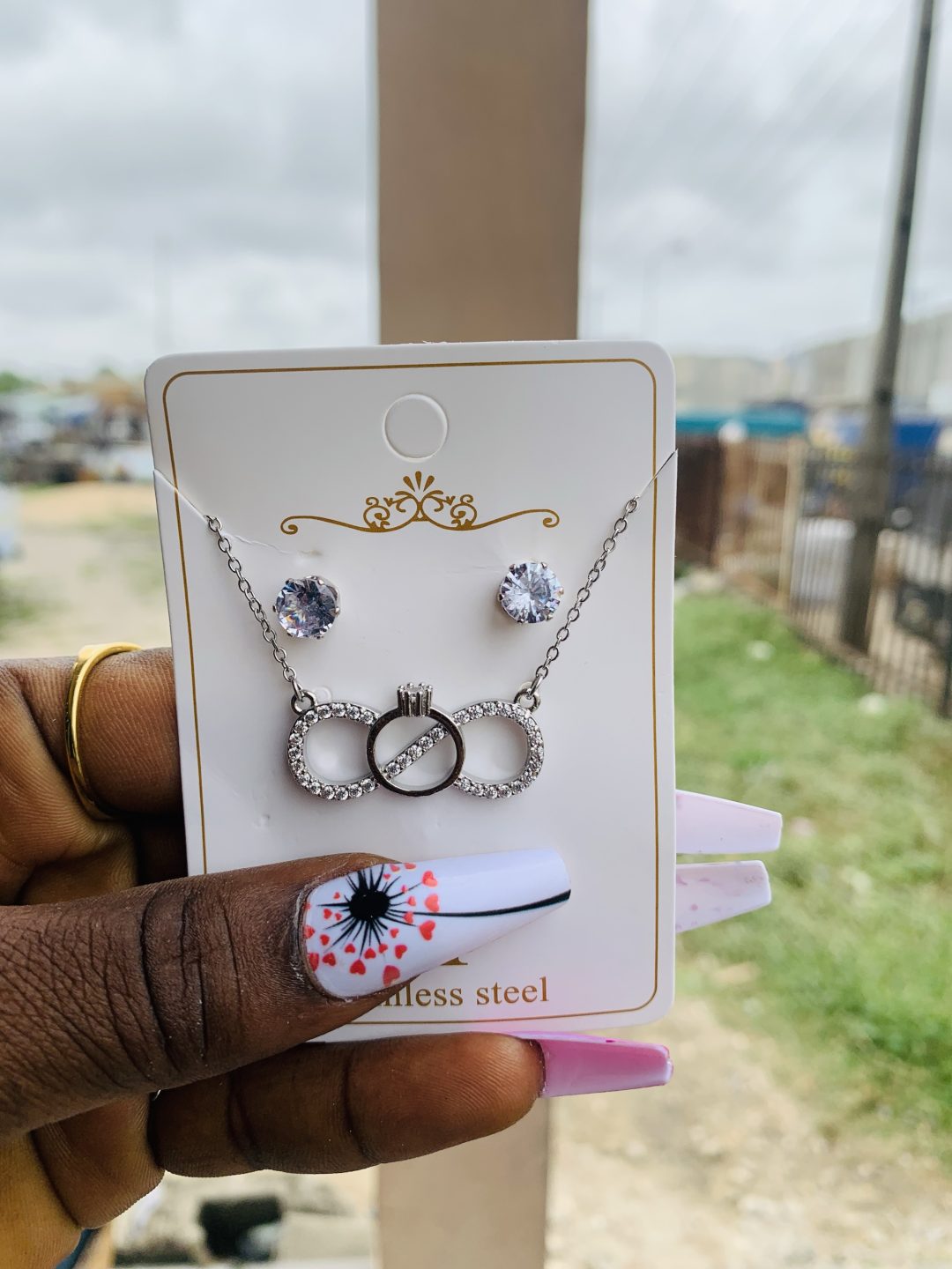 Fashion necklace and earrings 023 - Image 5