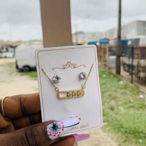 Fashion necklace and earrings 025