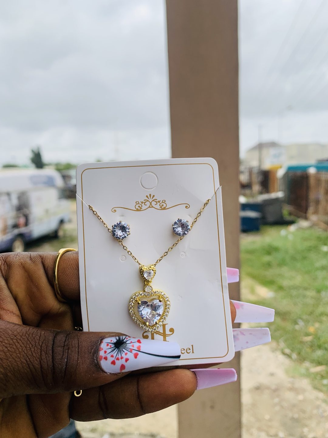 Fashion necklace and earrings 026 - Image 3