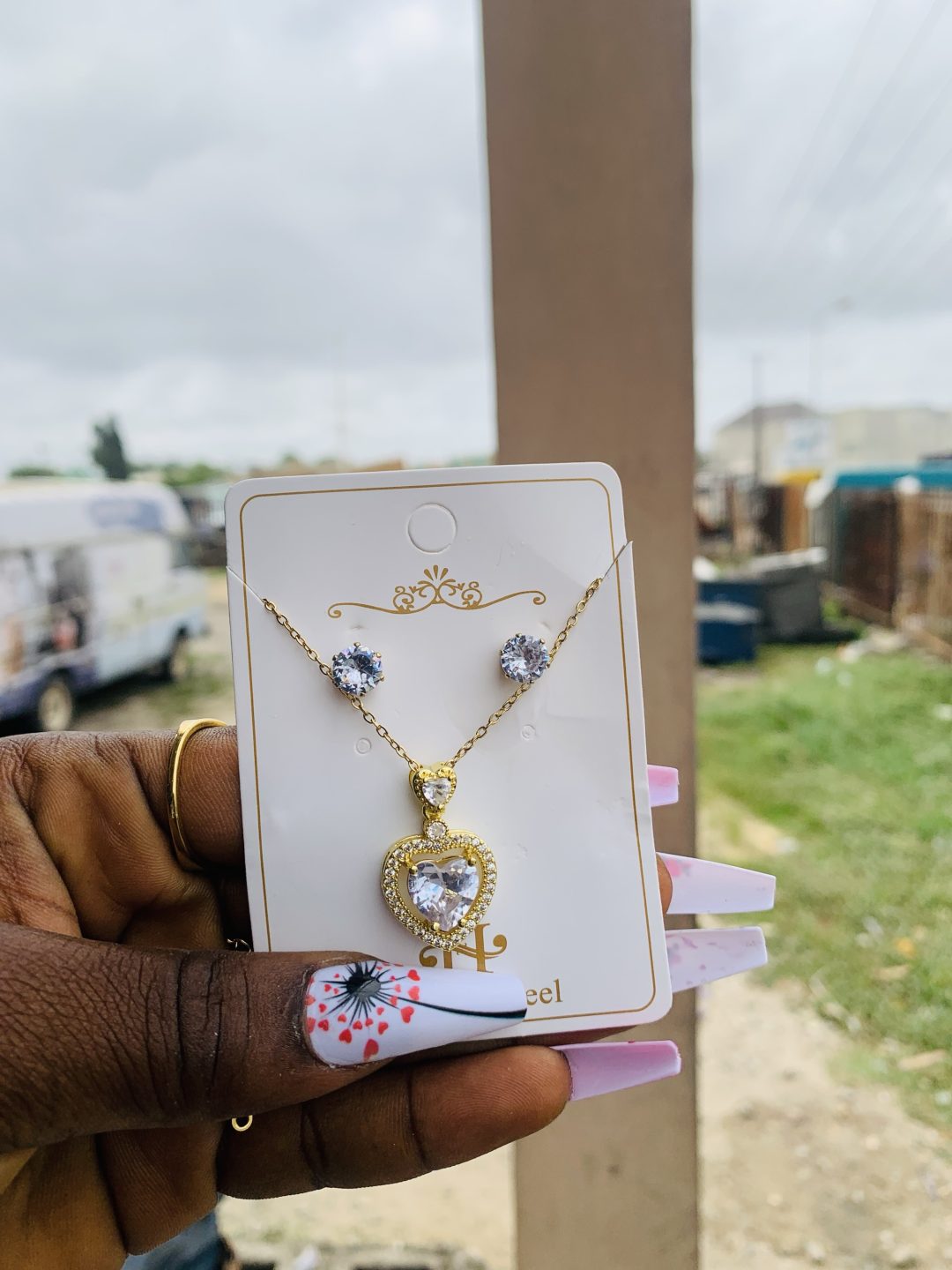 Fashion necklace and earrings 026 - Image 2
