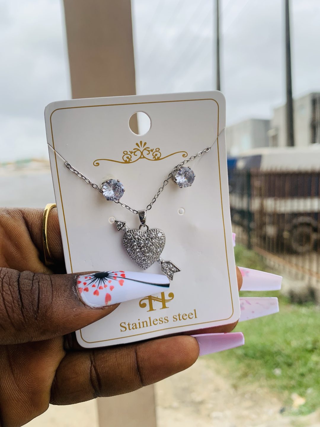 Fashion necklace and earrings 027