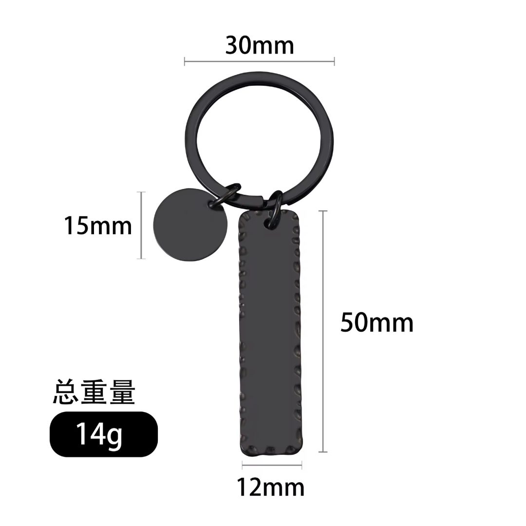 Engraved black flat key holder - Image 4