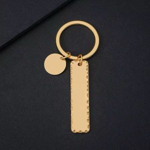 Engraved Gold flat key holder
