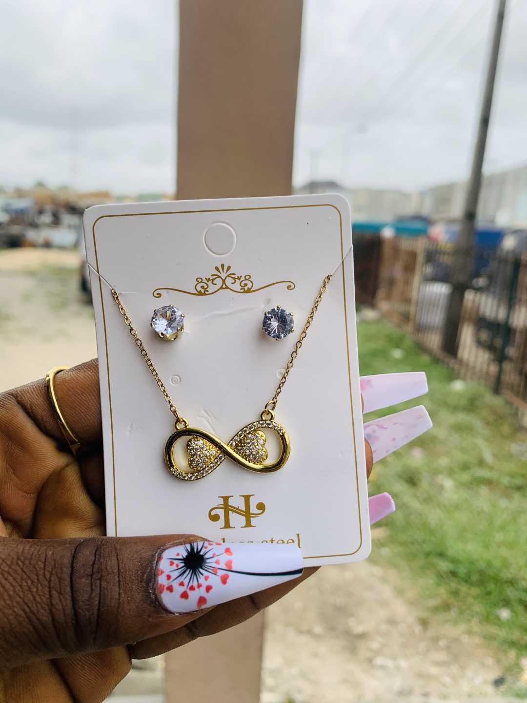 Fashion necklace and earrings 029 - Image 2