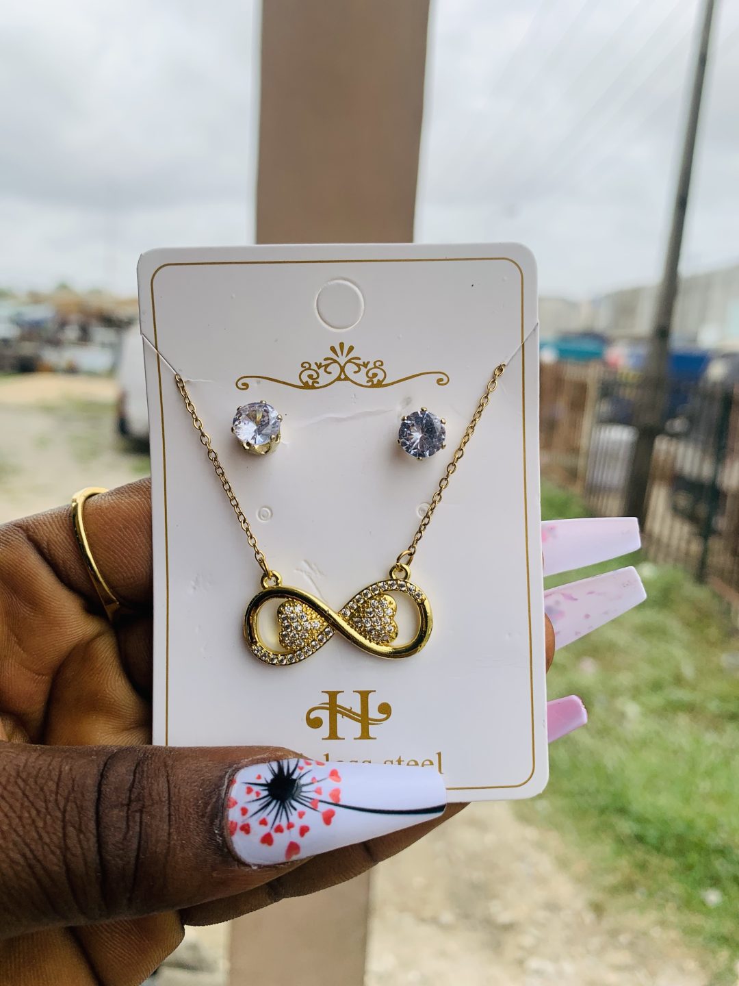Fashion necklace and earrings 029