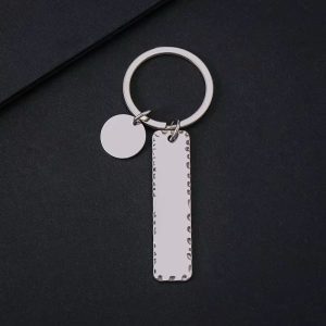Engraved silver flat key holder