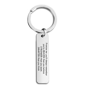 Engraved silver flat key holder