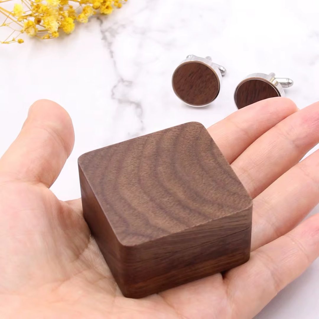 Engraved wooden cufflinks with exact box! - Image 5