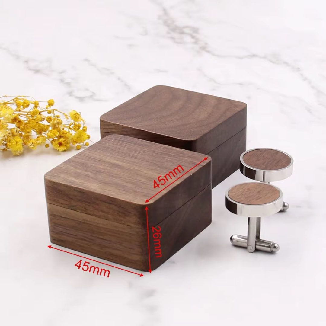 Engraved wooden cufflinks with exact box! - Image 3