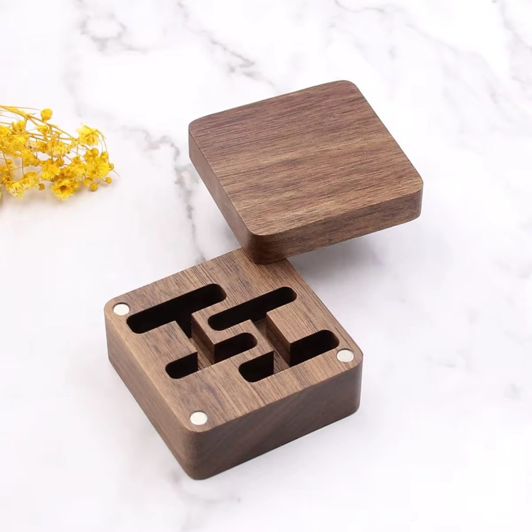 Engraved wooden cufflinks with exact box! - Image 4