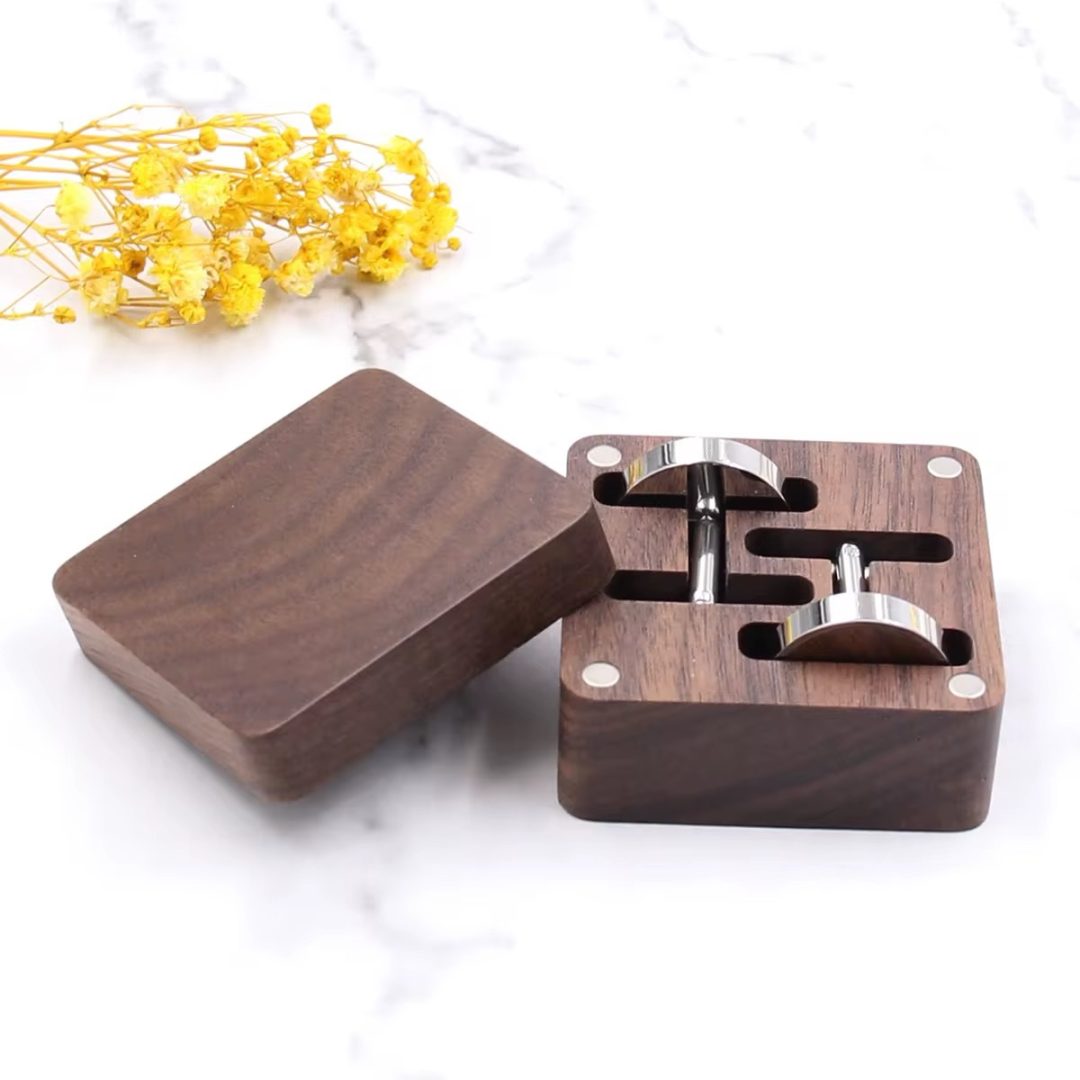 Engraved wooden cufflinks with exact box! - Image 6