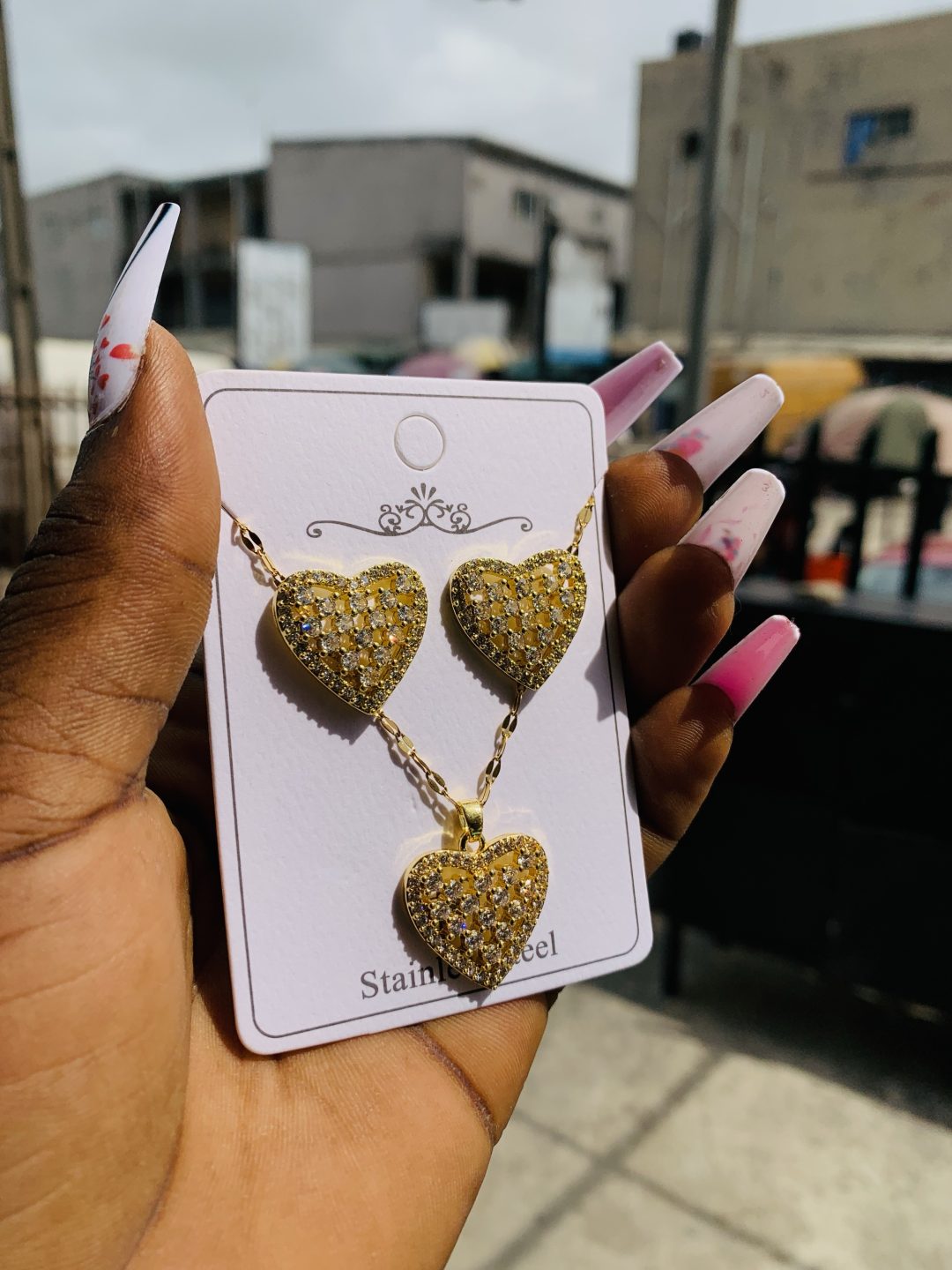 Gold heart steel set - Image 3