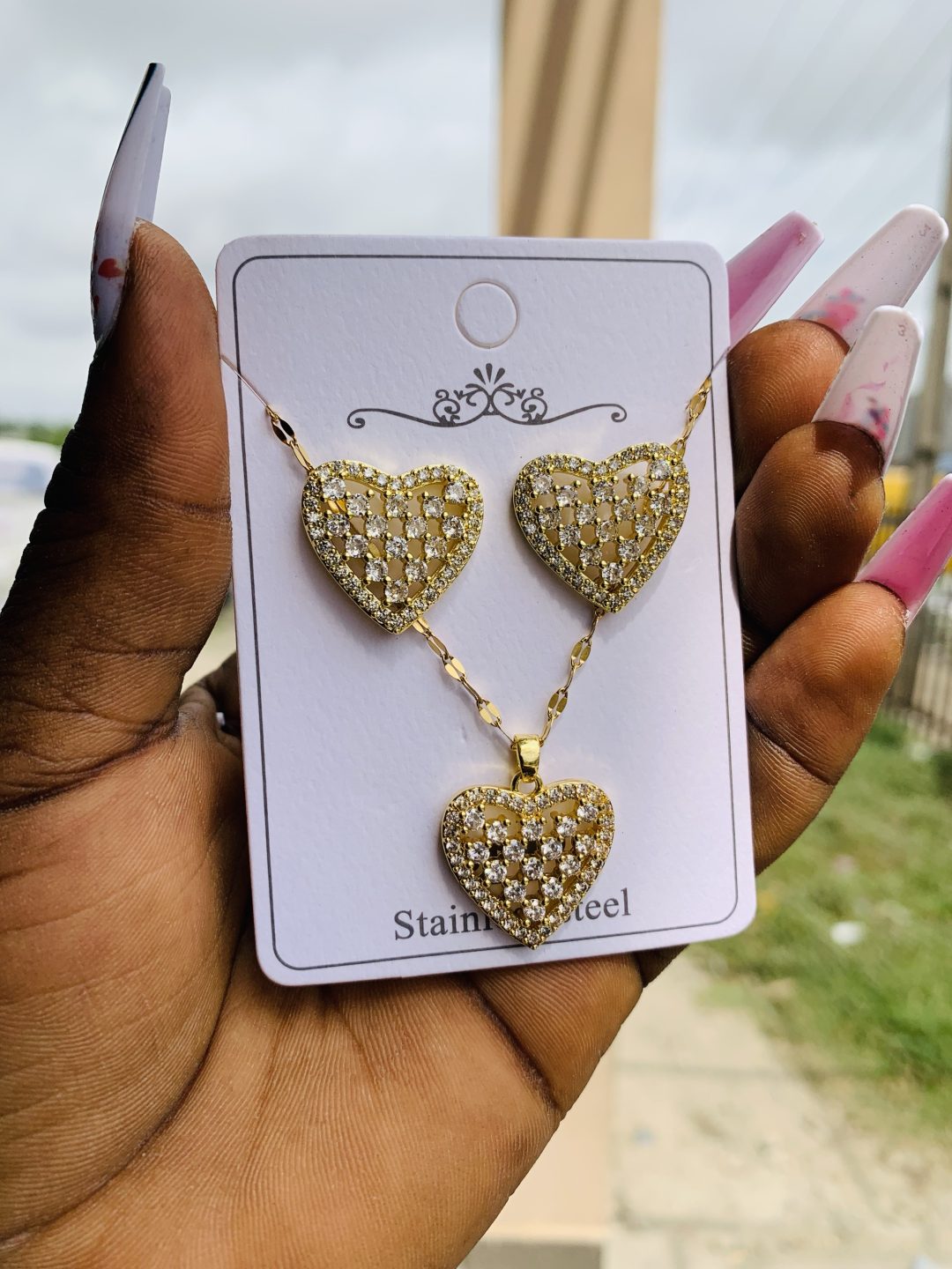 Gold heart steel set - Image 4