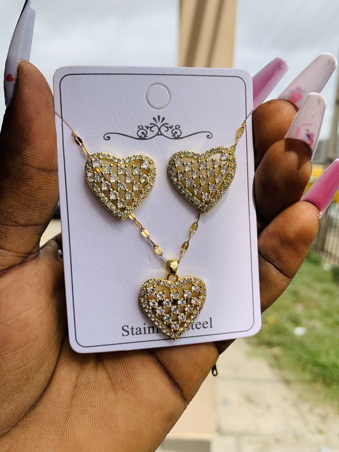 Gold heart steel set - Image 5