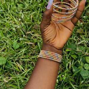 Three toned MD 5 roll spiral bangle