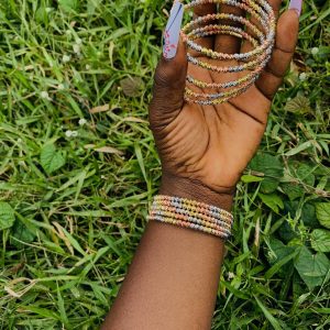 Three toned MD 5 roll spiral bangle