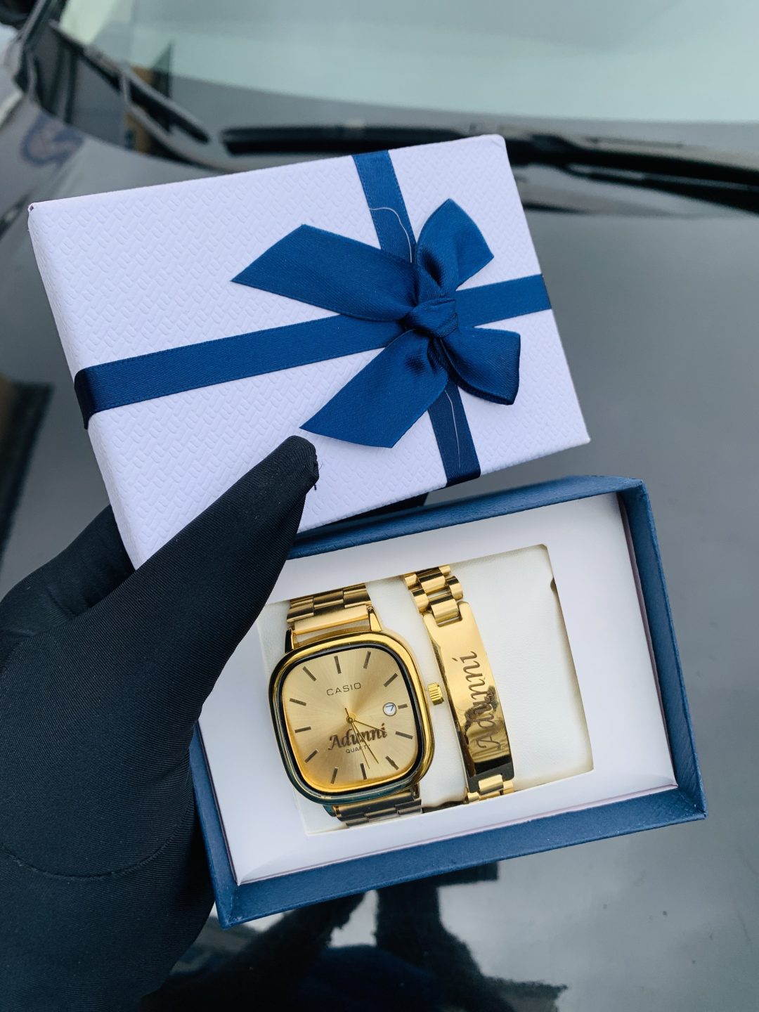 Engraved casio watch and bracelet with exact box - Image 2