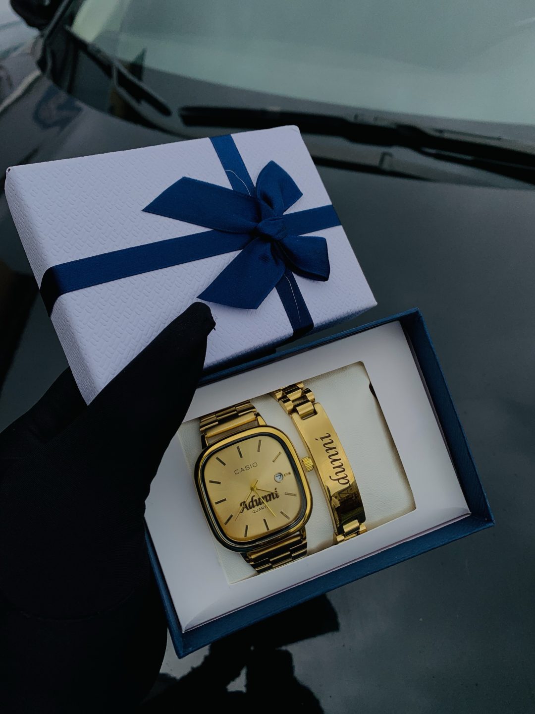 Engraved gold casio watch comes in exact box - Image 3