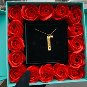Engraved necklace comes with exact box