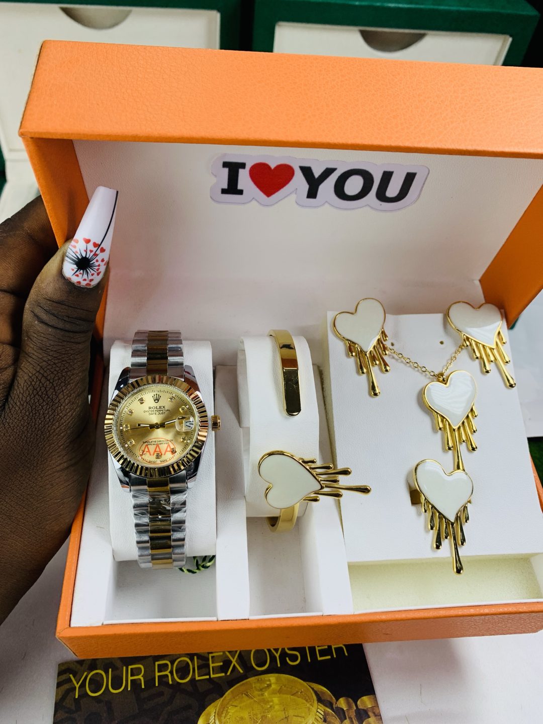 Mix toned Rolex oyster combo comes with paper box - Image 3
