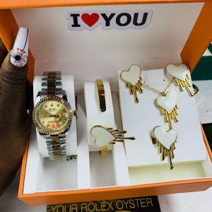 Mix toned Rolex oyster combo comes with paper box